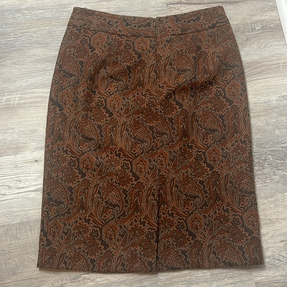Women’s Vintage Harold's Paisley Challis Print Midi Length Wool Mix Skirt Size 4 - Picture 3 of 4